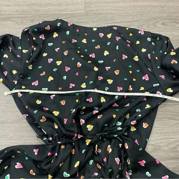 ASOS ruffle heart  bell rainbow wrap dress 8 - Picture 7 of 9